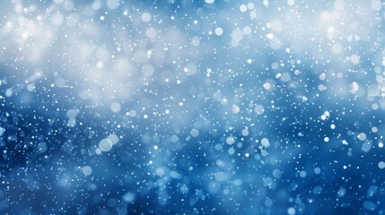 Obraz premium Blue Bokeh Background with White Circles.