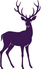 Fototapeta premium deer silhouette vector illustration