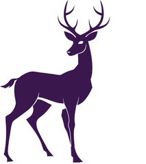 Fototapeta premium deer silhouette vector illustration