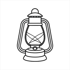 kerosine lamp vector