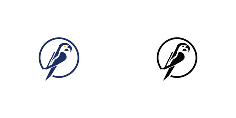 Creative parrot logo design with unique concept, premium vector © arif