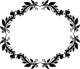 Vector illustration design wreath frame for ornate invitation card