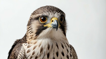 Fototapeta premium single falcon animal isolated in pure white background