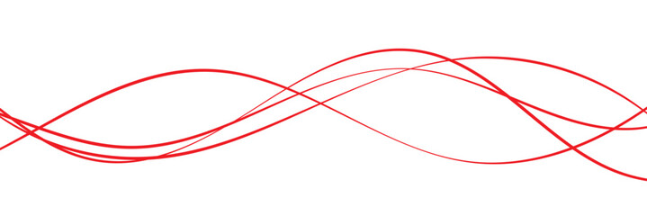 Thin line wavy background. Abstract black lines wave curve motion on white background vector. Red abstract wave thin curved lines graphic for design, coloring abstract thin wave.