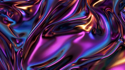 Abstract Holographic Background with Purple and Blue Hues.