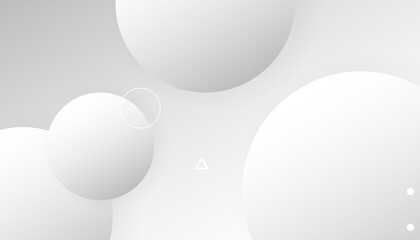 Abstract white background with circles.  Used to decorate advertisements, publications, Eps10 vector
