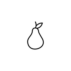 Pear icon isolated on a white background. Vector illustration.