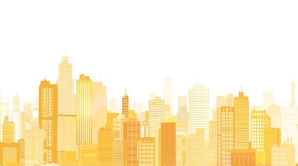 Obraz premium A city skyline with buildings in shades