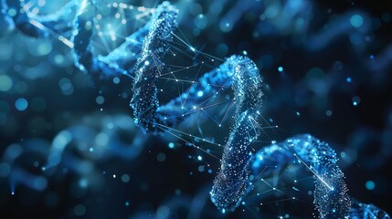 a blue structure with dots