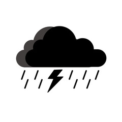 Rain vector icons Rain warning sign. Rainy cloud trendy. icon on white background for web graphic.