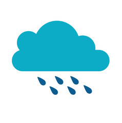 Rain vector icons Rain warning sign. Rainy cloud trendy. icon on white background for web graphic.