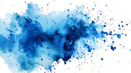 watercolor stain blue paint splatter