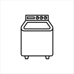 Washing machine icon. Vector Illustration for web design. Isolated on white background.
