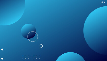 Abstract blue background with circles.  Template for invitation, business card for presentation design
