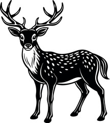 Deer Silhouette Vector Illustration 