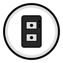 Obraz premium black speaker loudspeaker logo