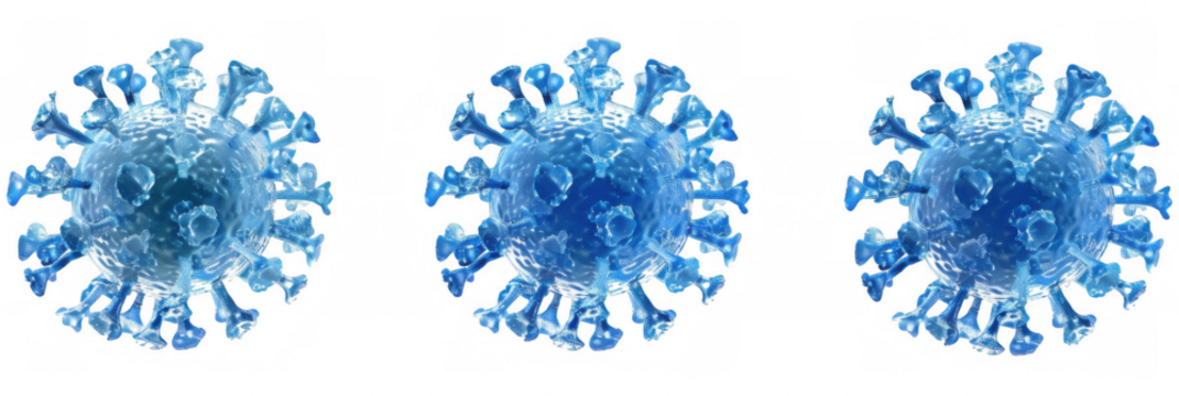Blue Virus Cells - Powered by Adobe