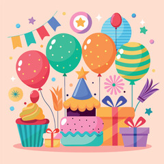 Happy birthday vector illustration 