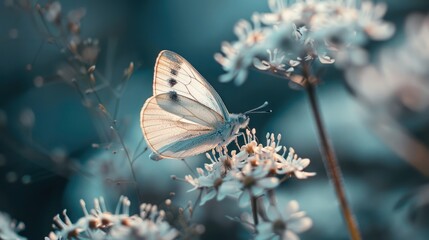 Capture the delicate wings of a butterfly resting on a flower