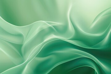 Fototapeta premium Serene Green Lines and Gentle Curves
