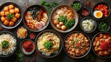 Infographic highlighting cultural diversity of American food festival state fair chili cook offs lobster festival BBQ competition illustrated hyper realistic style against backdrop of festive tent