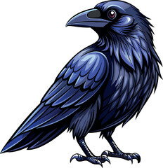 crow silhouette vector illustration