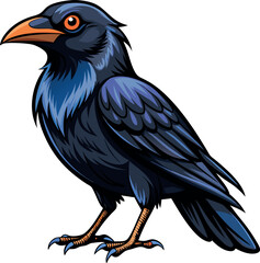 crow silhouette vector illustration