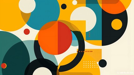 Obraz premium abstract wallpaper with A flat symmetrical geometric design