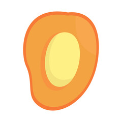 illustration of ripe and cut mango fruit