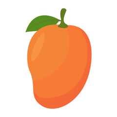 illustration of ripe and whole mango fruit