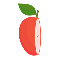 illustration of ripe and cut strawberries