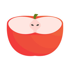 illustration of ripe and cut strawberries