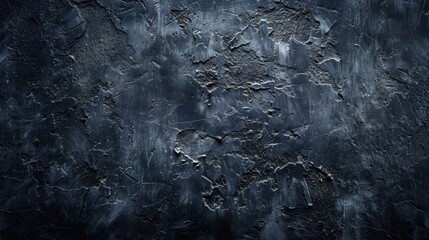 Obraz premium Grunged black concrete wall background with textured texture