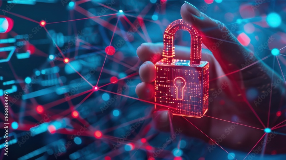 Poster security of digital padlocks, authentication of identity credentials on network of data protection t