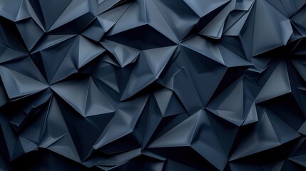 Fototapeta premium Abstract black dark navy blue silver pattern background. Geometric shape. Line triangle angle fold polygon diamond 3D. Color gradient ombre. Rough grain noise. Light shadow. Matte shimmer. No pattern.