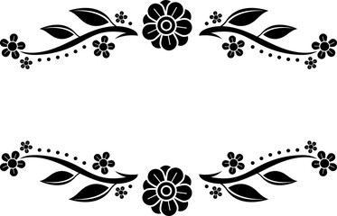 Stylized floral pattern isolated on a white background.