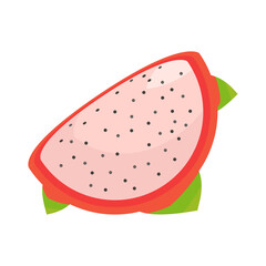 illustration of ripe and sliced ​​dragon fruit