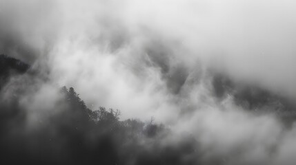 Fototapeta premium mountain, landscape, mountains, sky, fog, nature, sunset, sunrise, cloud, morning, mist, view, clouds, hill, forest, dawn, tree, valley, snow, evening, sun, winter, beauty, foggy, travel