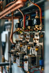 Electrical panel with copper pipes