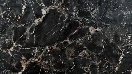 Obraz premium Revel in the sophistication of black marble, its rich texture and dramatic veining adding a touch of luxury to any design project or interior decor, showcased in stunning high resolution quality.