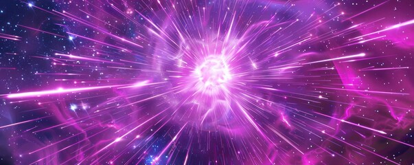 Fototapeta premium Majestic explosion of vibrant energy in the cosmos