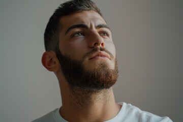 Obraz premium Man with beard close-up