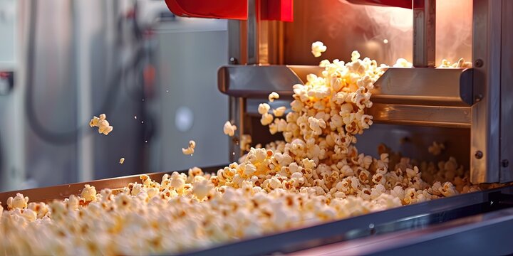 popcorn popping in popcorn machine