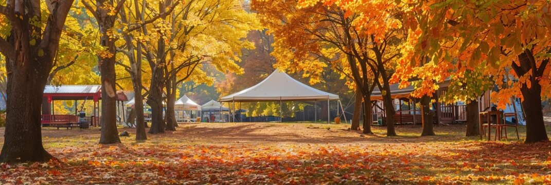 Harvest festival during a colorful fall day