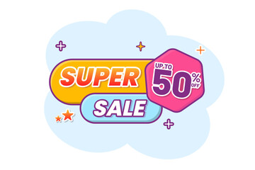 Big sale banner template, flash sale and promotion for web or social media, special offer banner