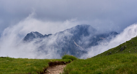 High mountains landscape in the summer