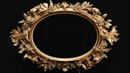 Isolated frame in gold color