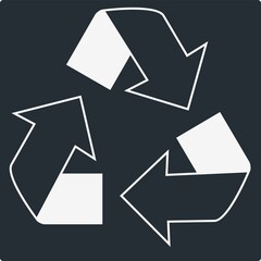Recycle Icon Vector Illustration Simple