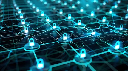 Obraz premium Cybersecurity and information or network protection. Future technology web services for business and internet project