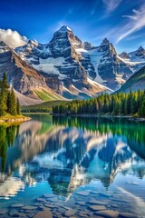 Reflection of mountain in the lake